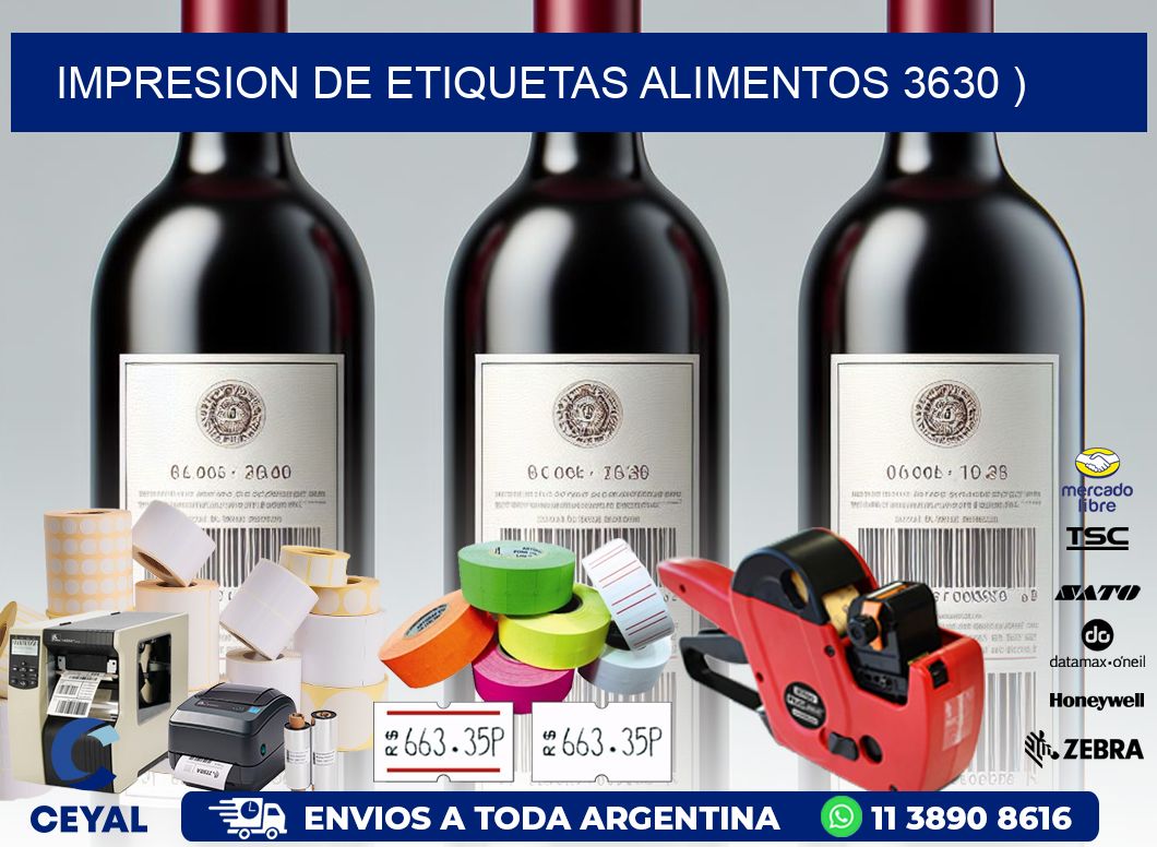 IMPRESION DE ETIQUETAS ALIMENTOS 3630 )