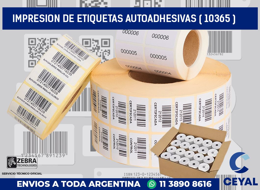 IMPRESION DE ETIQUETAS AUTOADHESIVAS ( 10365 )