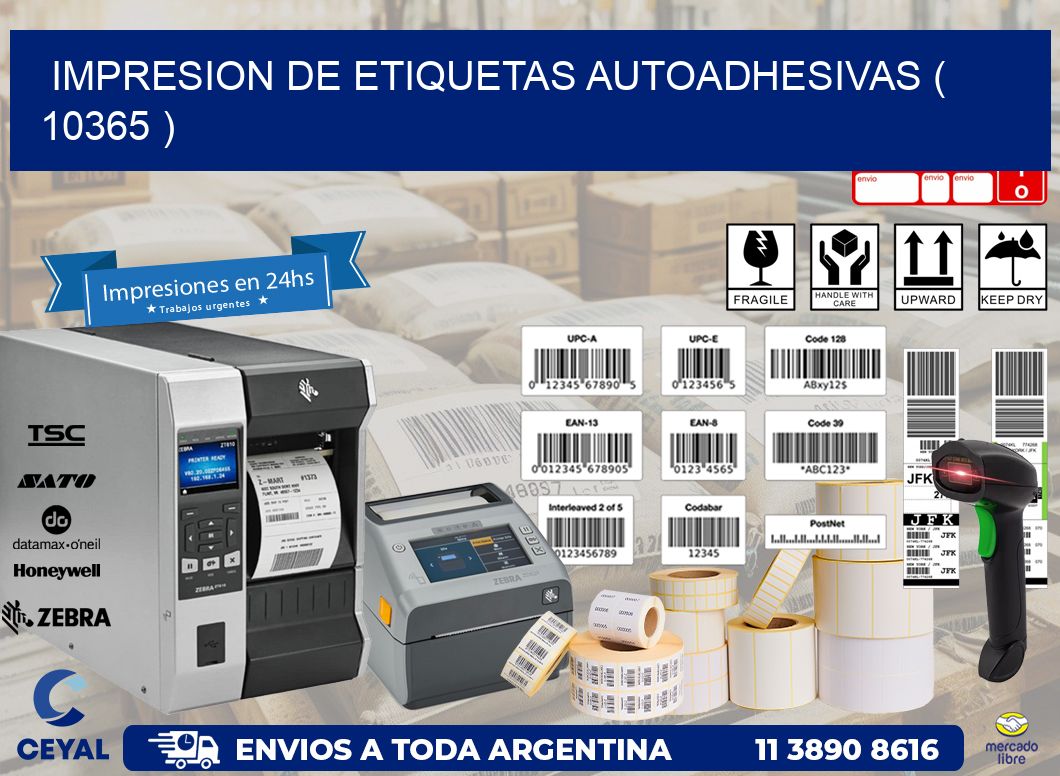 IMPRESION DE ETIQUETAS AUTOADHESIVAS ( 10365 )