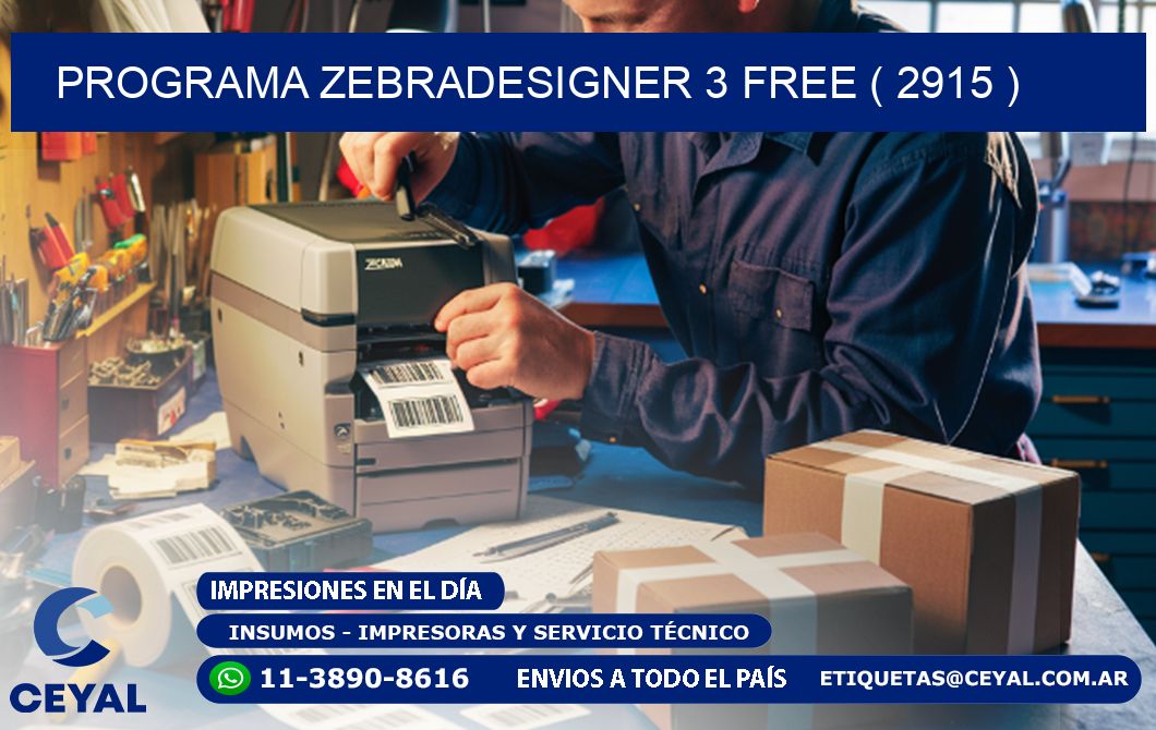 PROGRAMA ZEBRADESIGNER 3 FREE ( 2915 )