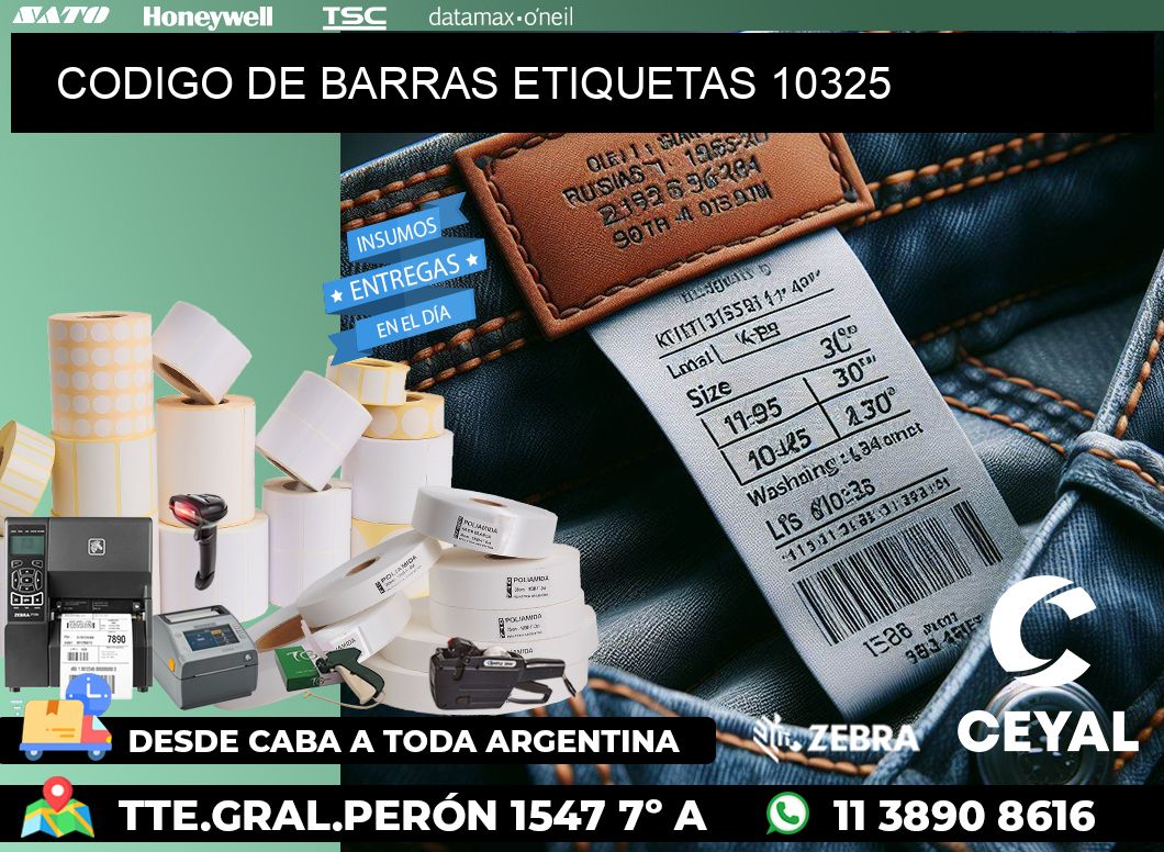 CODIGO DE BARRAS ETIQUETAS 10325