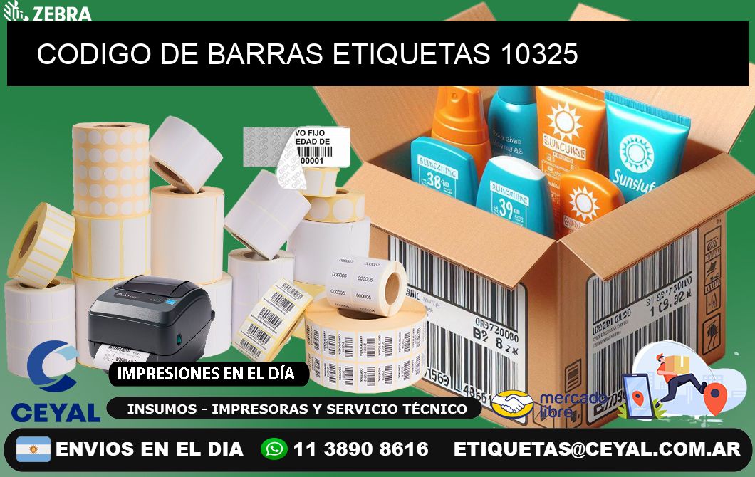 CODIGO DE BARRAS ETIQUETAS 10325