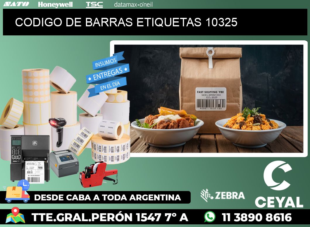CODIGO DE BARRAS ETIQUETAS 10325