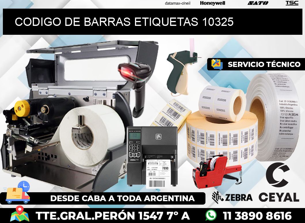 CODIGO DE BARRAS ETIQUETAS 10325