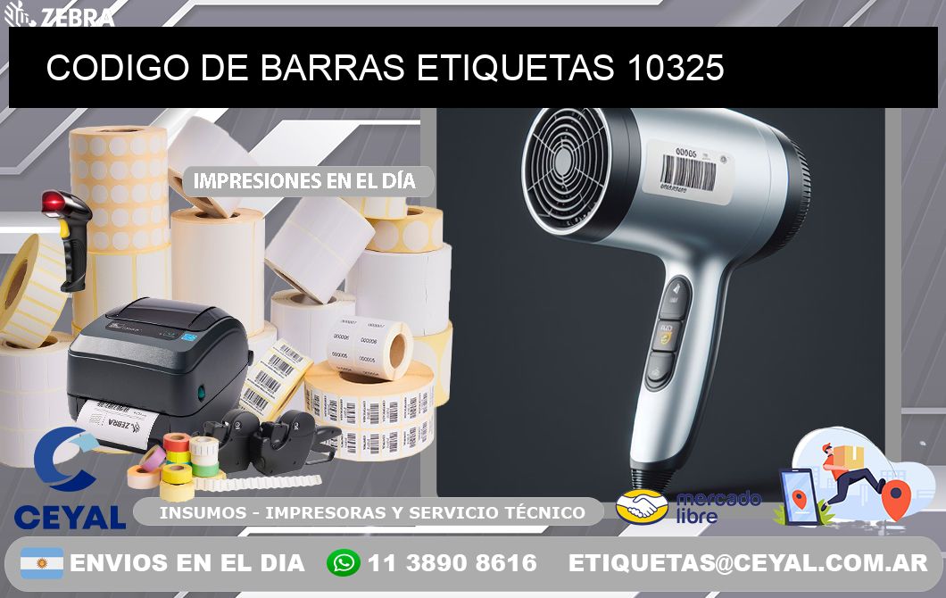 CODIGO DE BARRAS ETIQUETAS 10325