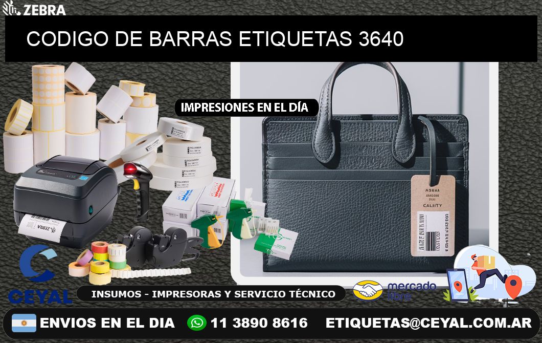 CODIGO DE BARRAS ETIQUETAS 3640