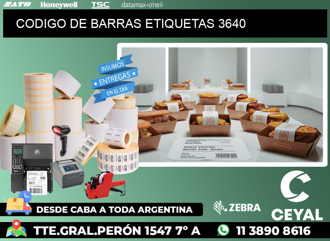 CODIGO DE BARRAS ETIQUETAS 3640