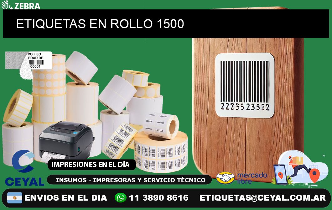 ETIQUETAS EN ROLLO 1500