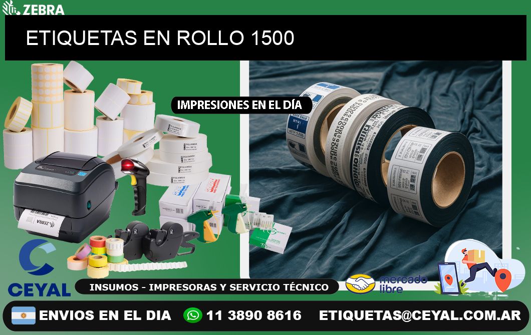 ETIQUETAS EN ROLLO 1500