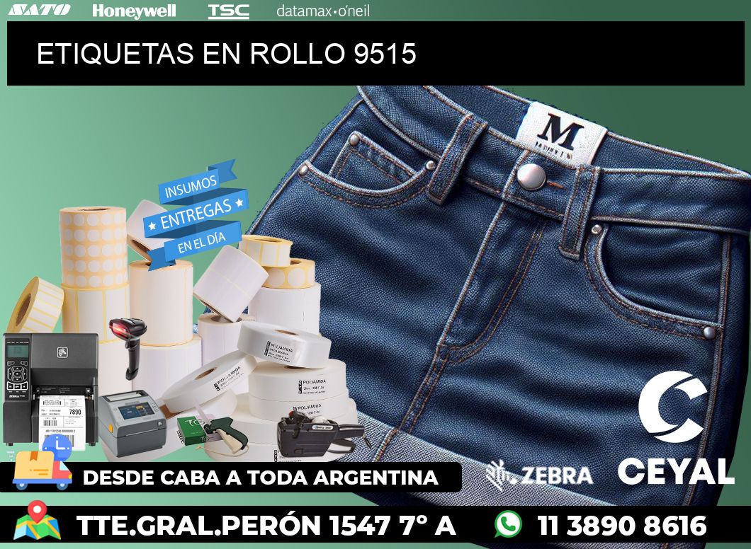ETIQUETAS EN ROLLO 9515