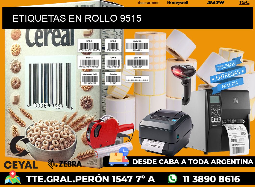 ETIQUETAS EN ROLLO 9515