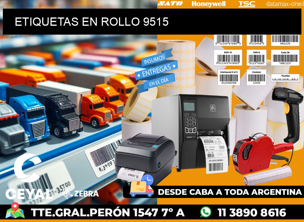 ETIQUETAS EN ROLLO 9515
