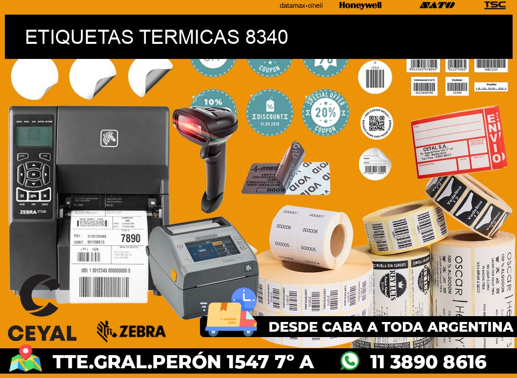 ETIQUETAS TERMICAS 8340