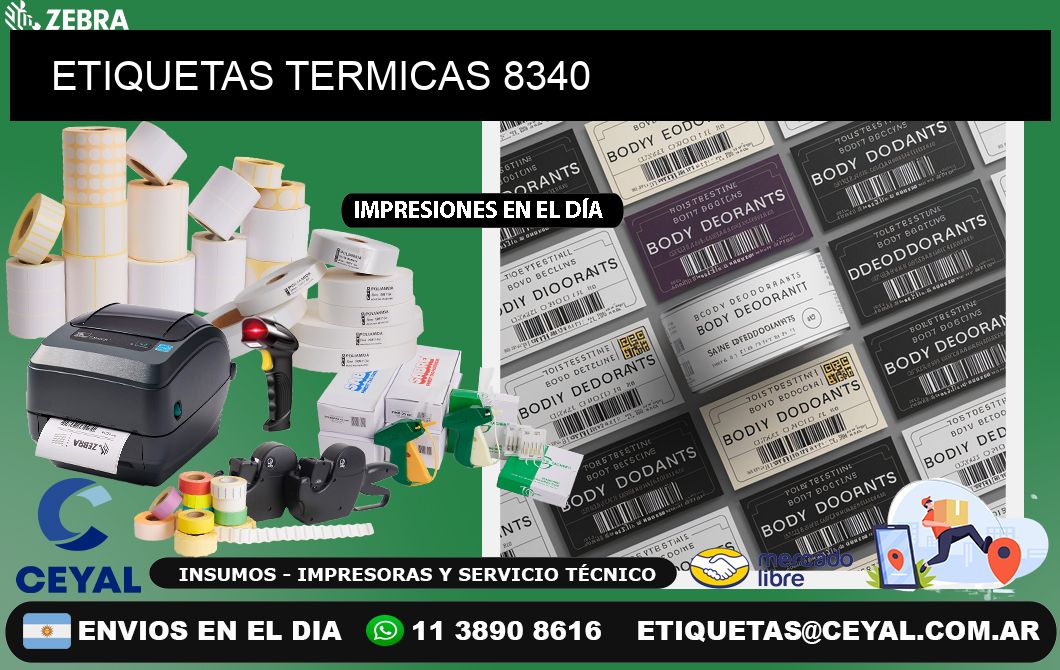 ETIQUETAS TERMICAS 8340