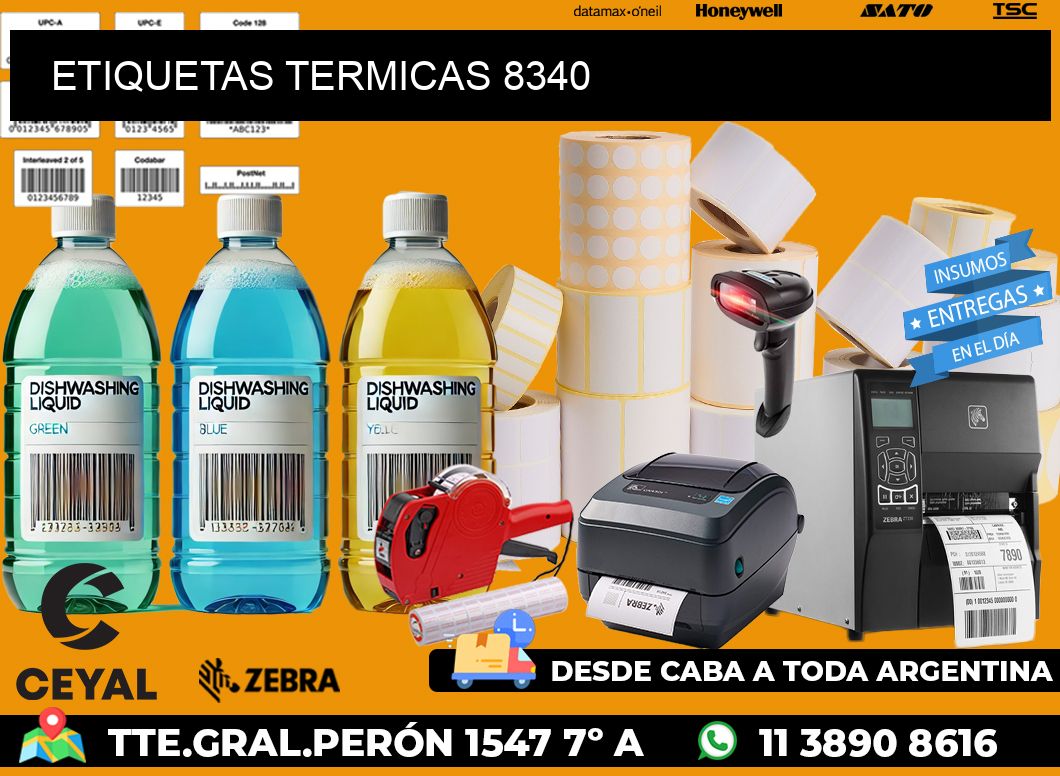 ETIQUETAS TERMICAS 8340