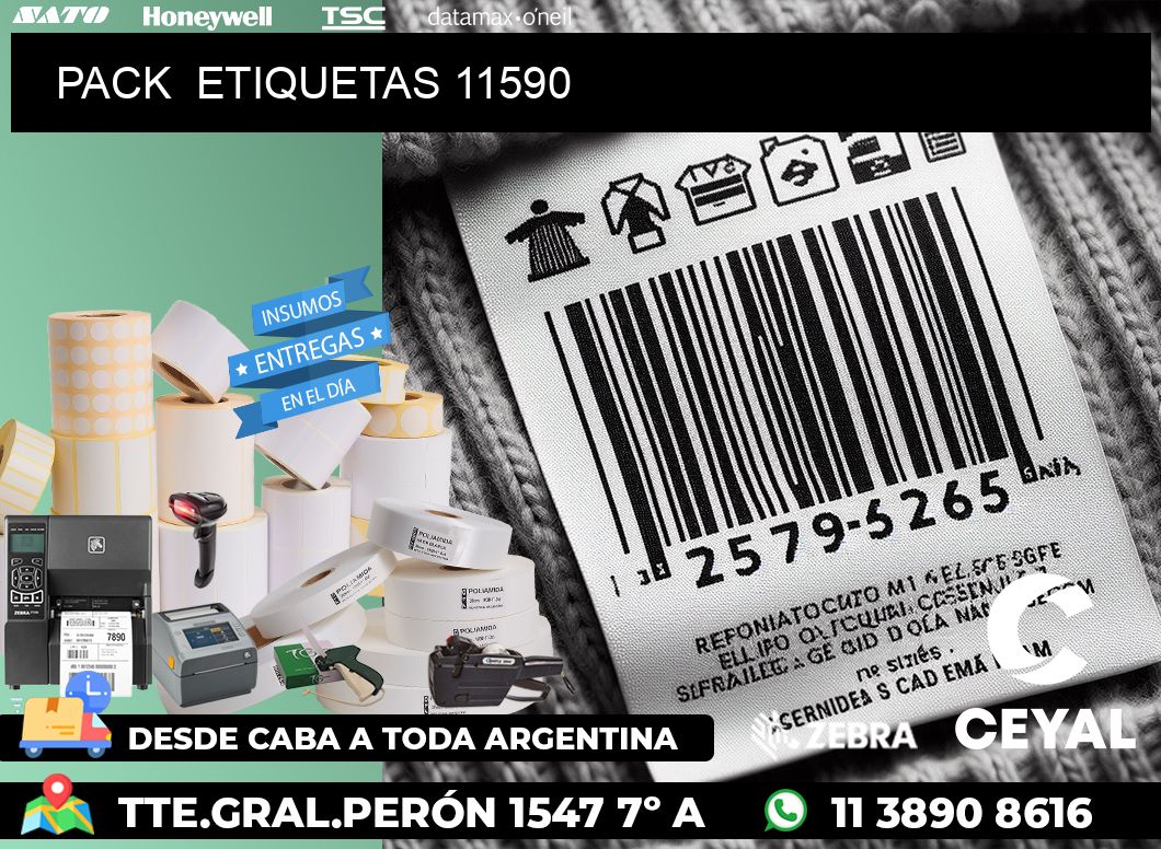 PACK  ETIQUETAS 11590