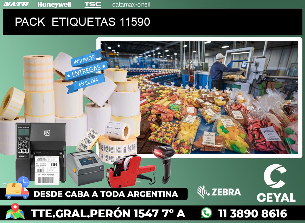 PACK  ETIQUETAS 11590