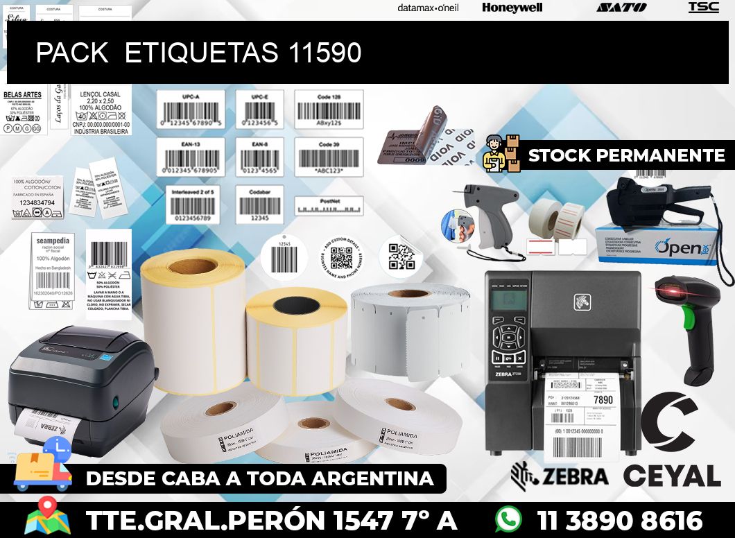PACK  ETIQUETAS 11590