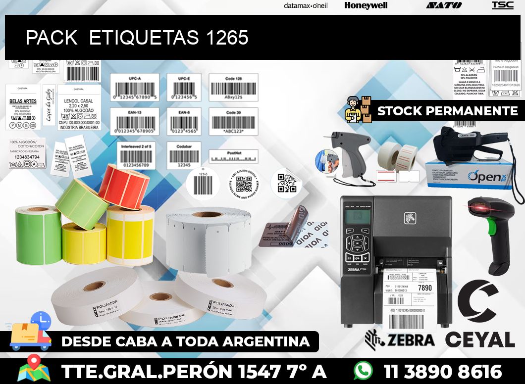 PACK ETIQUETAS 1265
