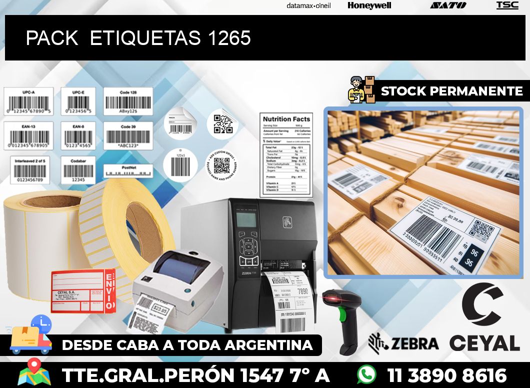 PACK ETIQUETAS 1265
