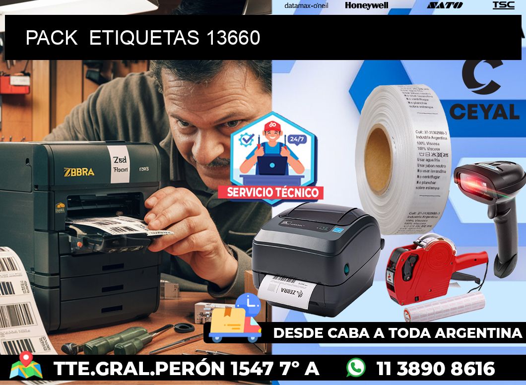 PACK  ETIQUETAS 13660