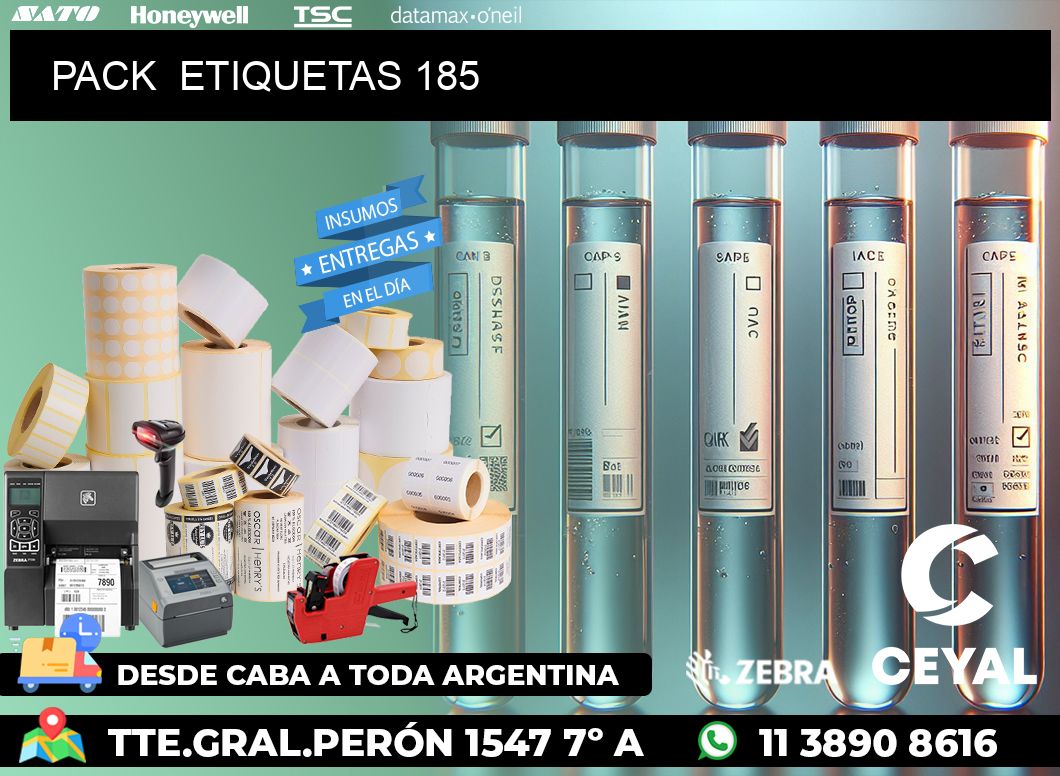 PACK  ETIQUETAS 185