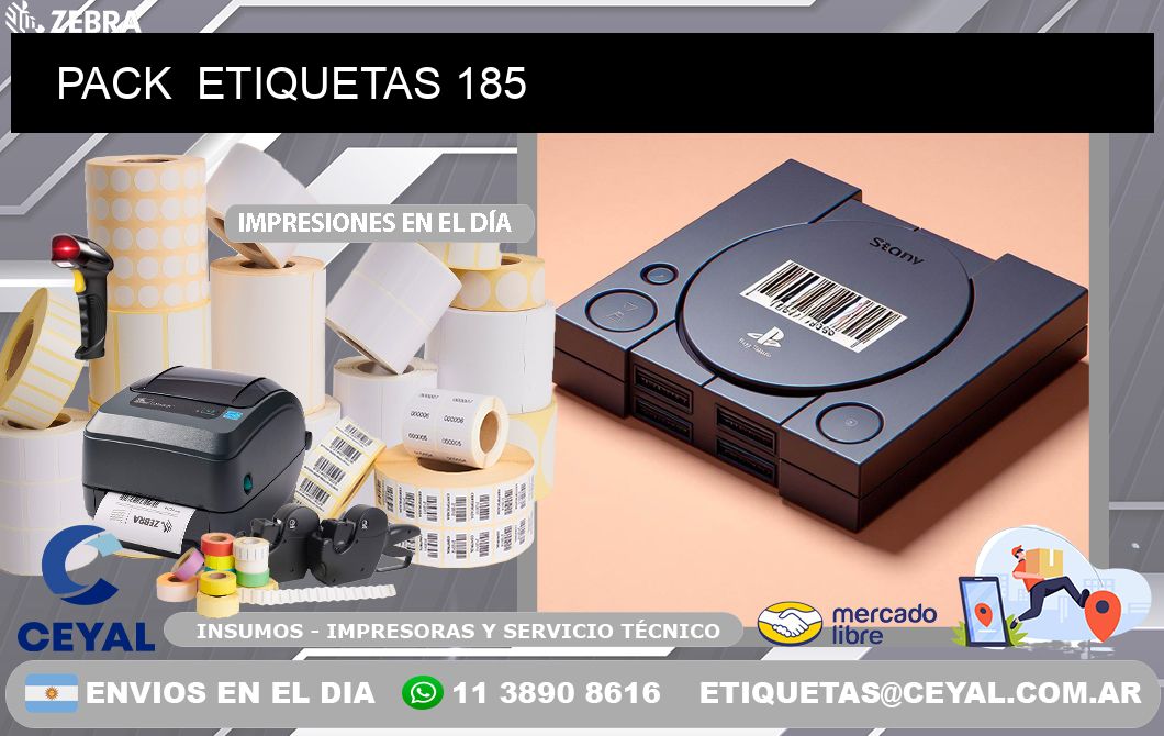 PACK  ETIQUETAS 185