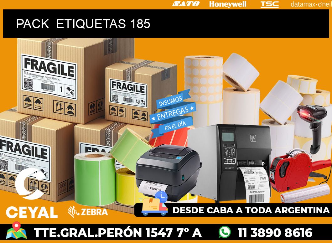 PACK  ETIQUETAS 185