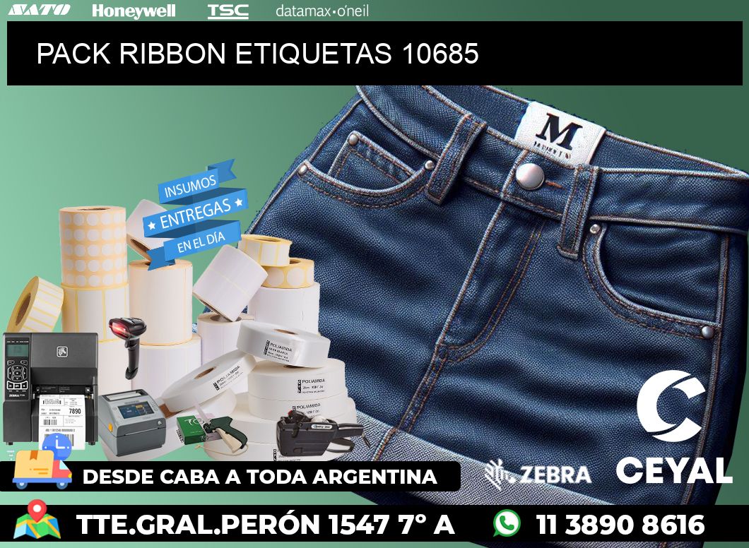 PACK RIBBON ETIQUETAS 10685