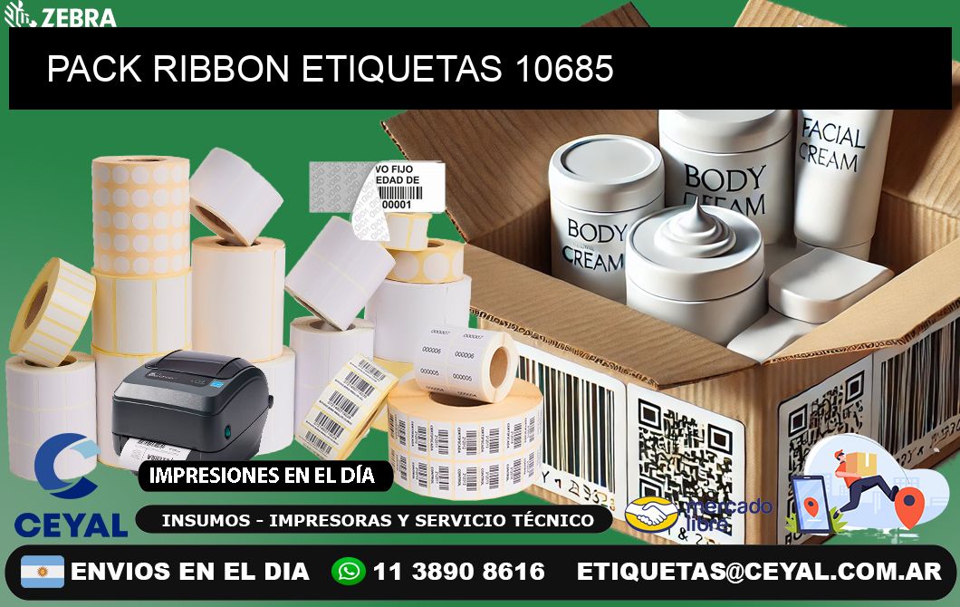 PACK RIBBON ETIQUETAS 10685