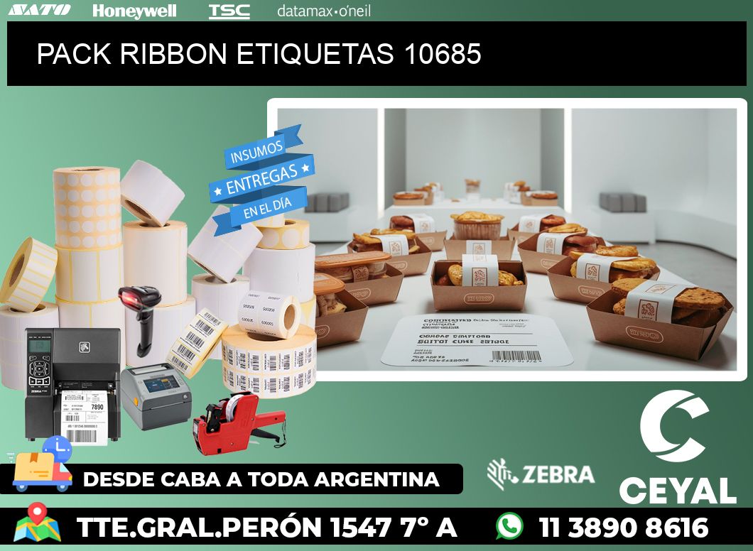 PACK RIBBON ETIQUETAS 10685