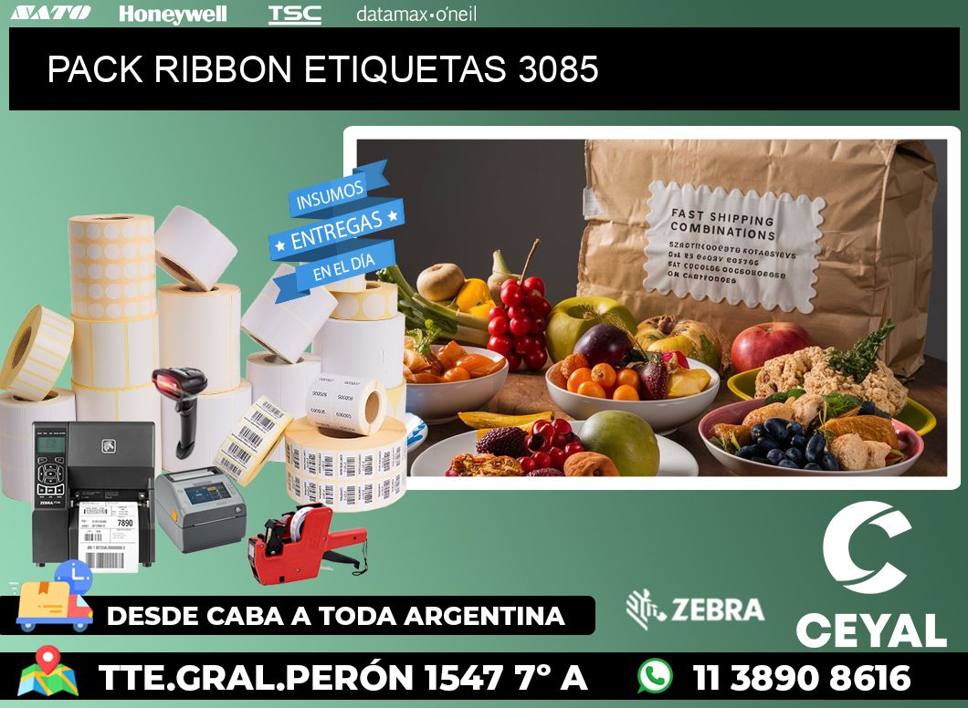 PACK RIBBON ETIQUETAS 3085