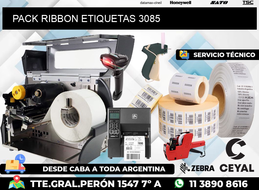 PACK RIBBON ETIQUETAS 3085