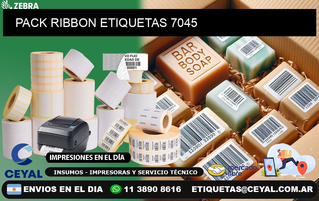 PACK RIBBON ETIQUETAS 7045