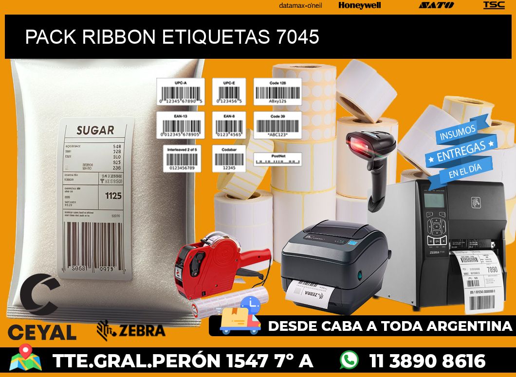 PACK RIBBON ETIQUETAS 7045
