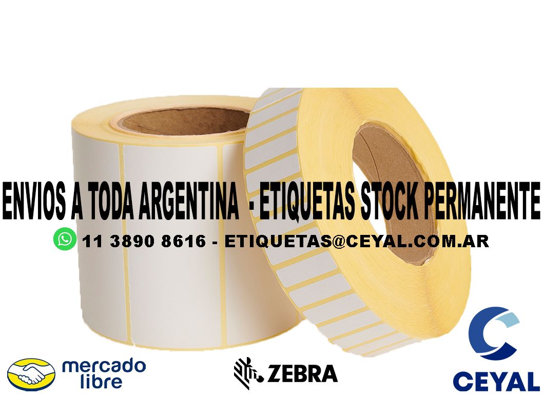 50 PACK DE ETIQUETAS TERMICAS 52 x 20 X 2000 UNIDADES