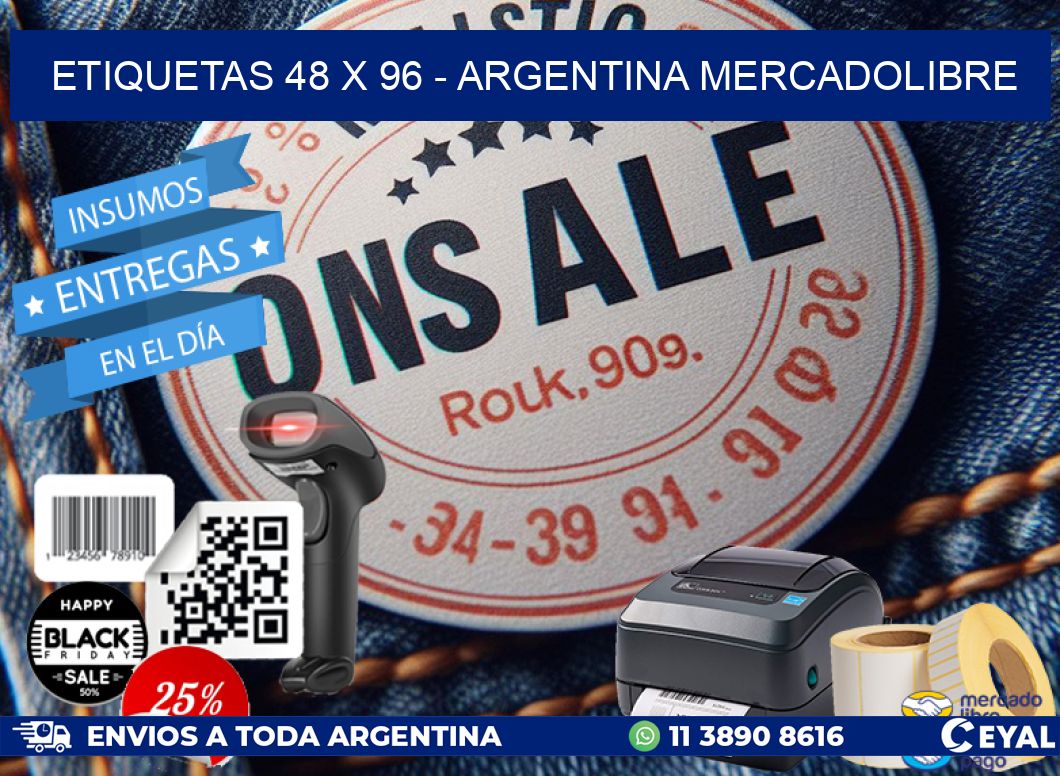ETIQUETAS 48 x 96 - ARGENTINA MERCADOLIBRE