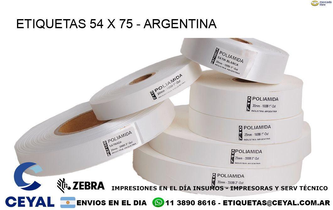 ETIQUETAS 54 x 75 - ARGENTINA