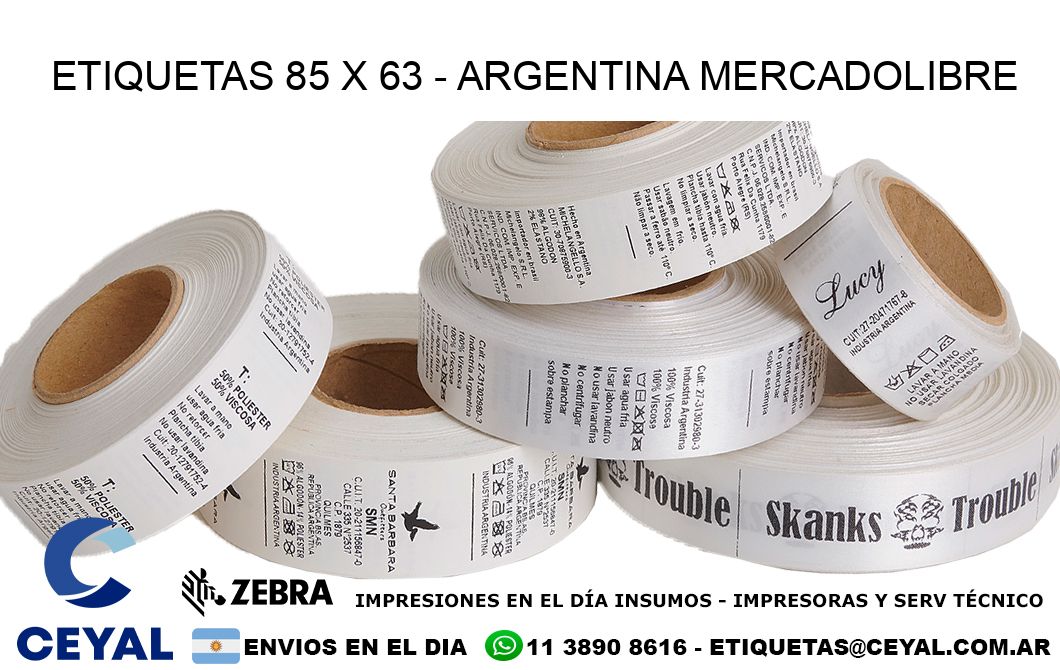 ETIQUETAS 85 x 63 - ARGENTINA MERCADOLIBRE