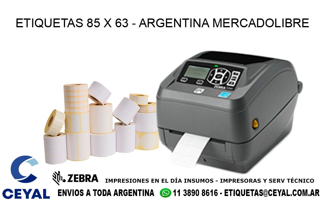 ETIQUETAS 85 x 63 - ARGENTINA MERCADOLIBRE