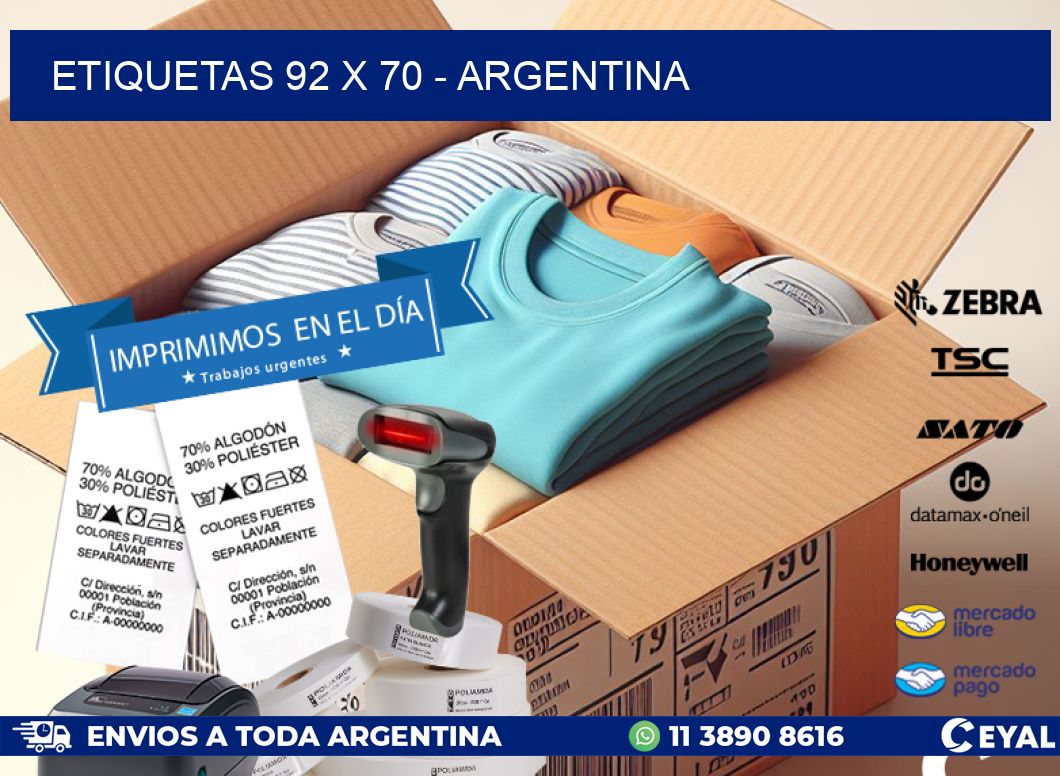 ETIQUETAS 92 x 70 - ARGENTINA