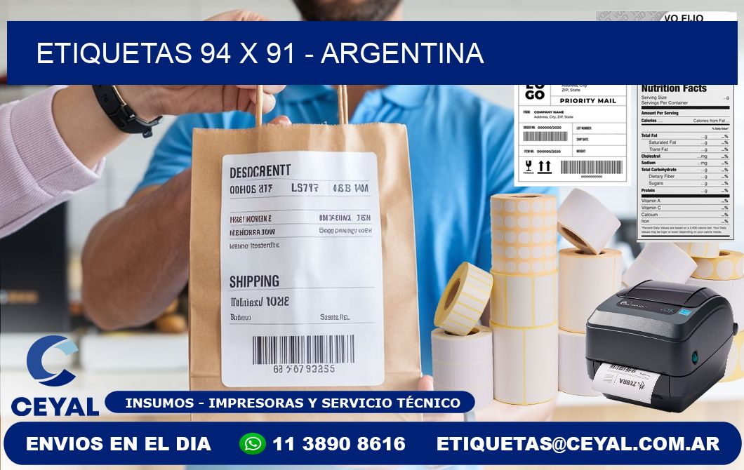 ETIQUETAS 94 x 91 - ARGENTINA
