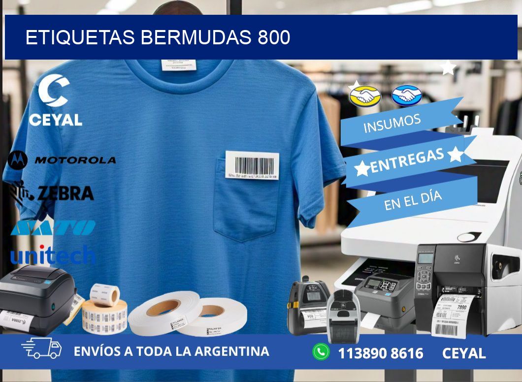 ETIQUETAS BERMUDAS 800