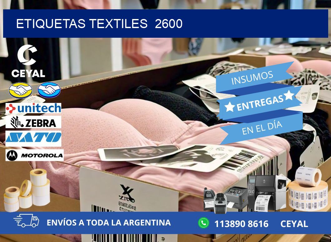 ETIQUETAS TEXTILES 2600