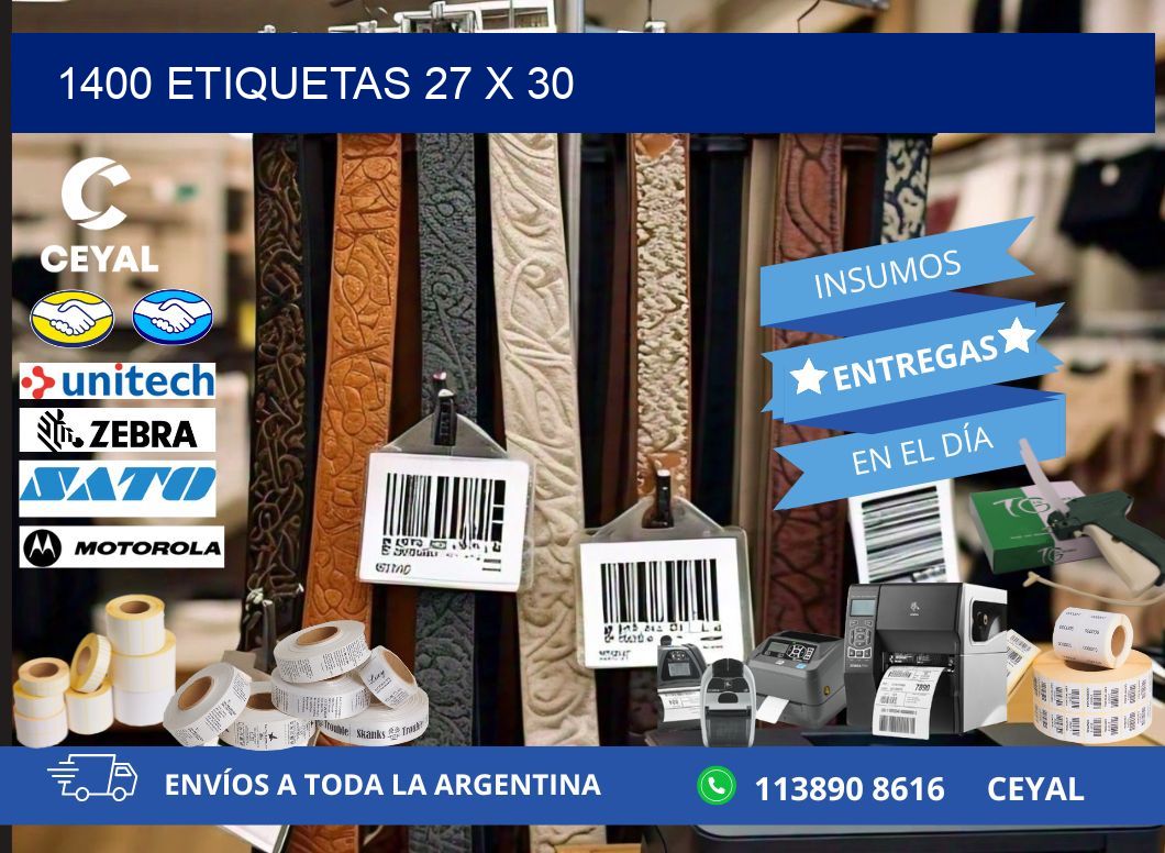 1400 ETIQUETAS 27 x 30