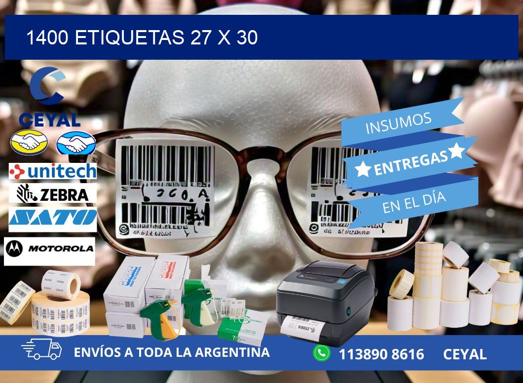 1400 ETIQUETAS 27 x 30
