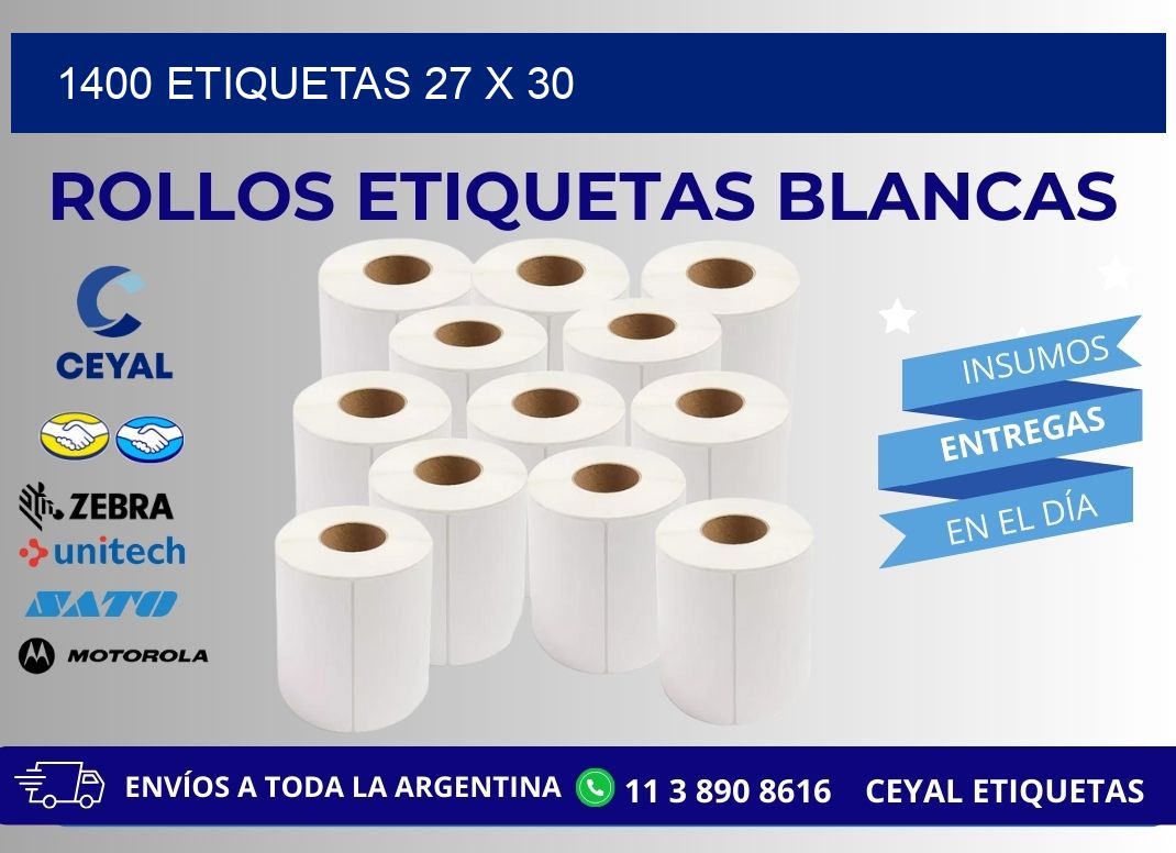 1400 ETIQUETAS 27 x 30