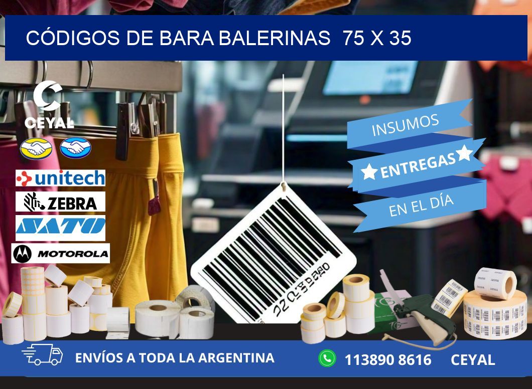 CÓDIGOS DE BARA BALERINAS 75 x 35