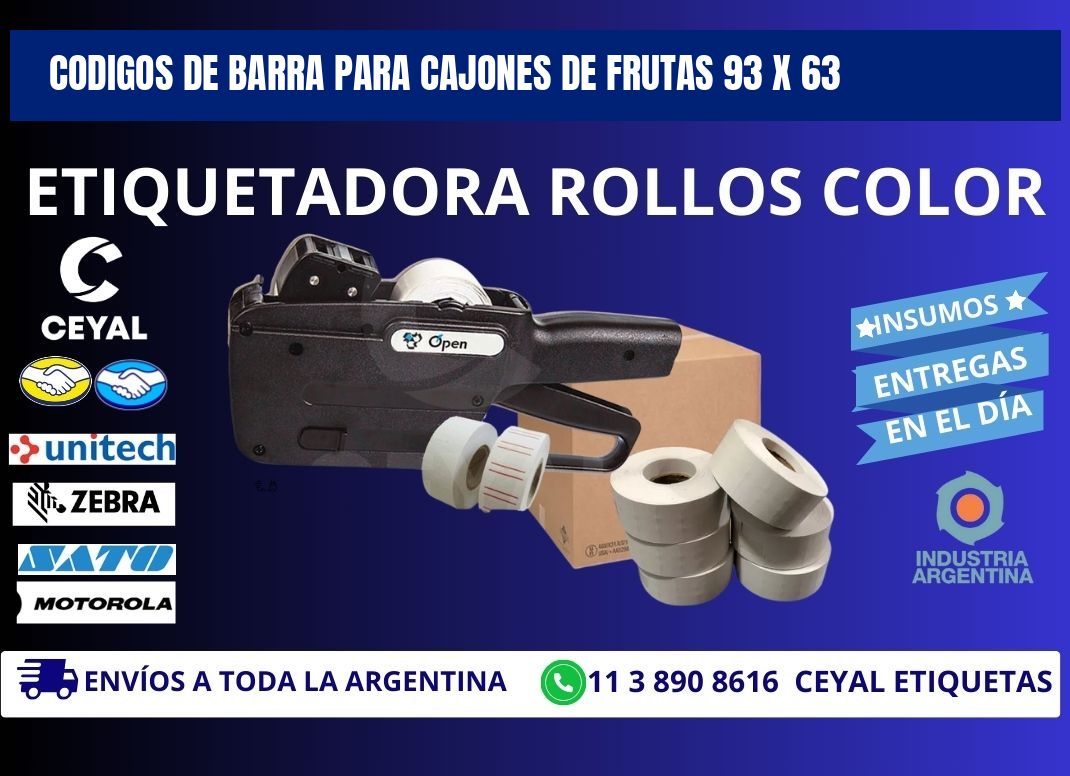 CODIGOS DE BARRA PARA CAJONES DE FRUTAS 93 x 63