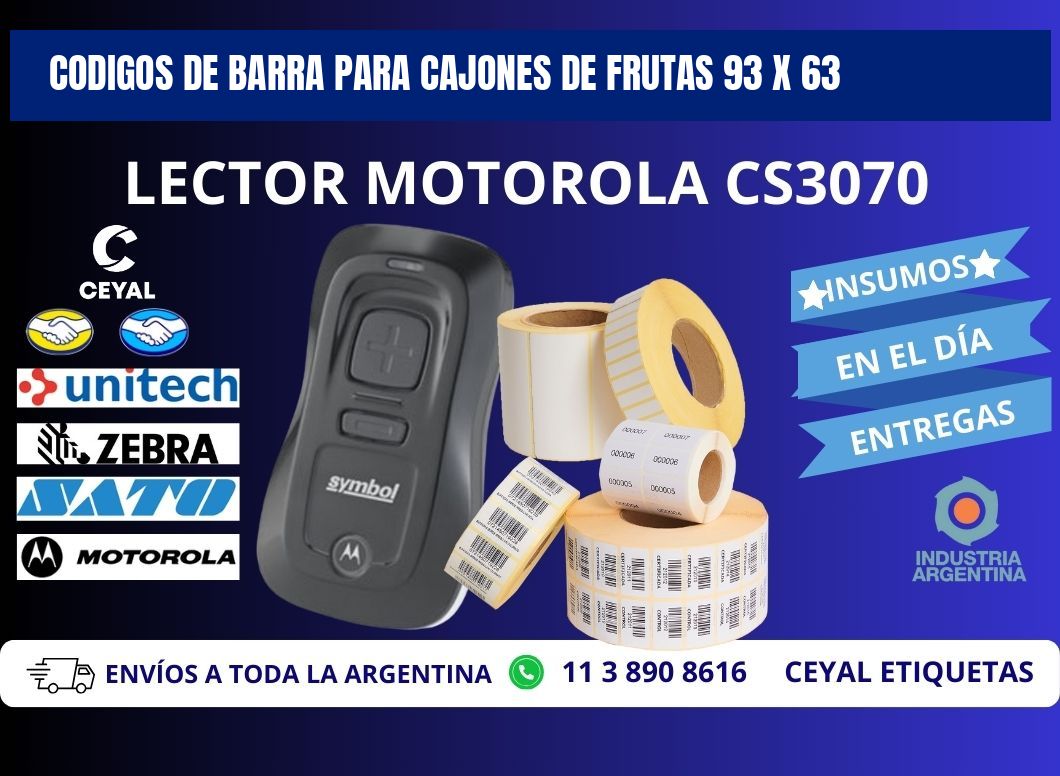 CODIGOS DE BARRA PARA CAJONES DE FRUTAS 93 x 63